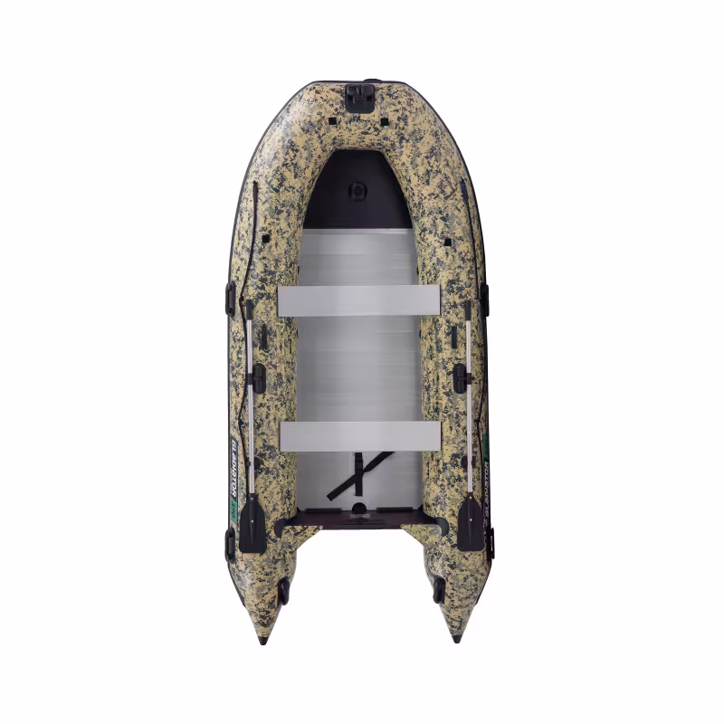 Надувная лодка ПВХ Gladiator C370AL, пайол алюминиевый, цифровой камуфляж