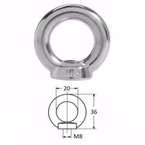 Рым-гайка M8, DIN582