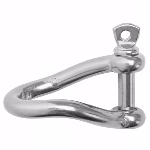 Скоба такелажная изогнутая 2409-0106, 6 мм