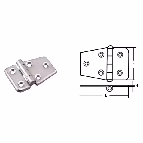 Петля разновеликая 710055, 60х40х2 мм