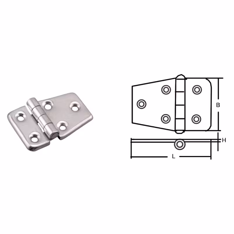 Петля разновеликая 710055, 60х40х2 мм