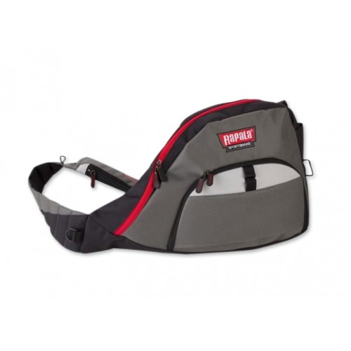 Сумка поясная (рюкзак однолямочный) Rapala Sporsman's 9 Soft Sling Bag, серый