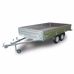 Прицеп бортовой двухосный Вектор ЛАВ 81013С, высокий борт, опорное колесо