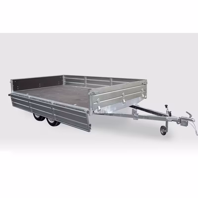 Прицеп бортовой двухосный Вектор ЛАВ 81013С, высокий борт, опорное колесо