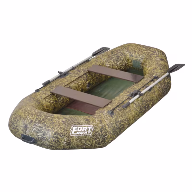 Надувная лодка ПВХ Flinc Fort boat 260, пайол фанерный, камуфляж