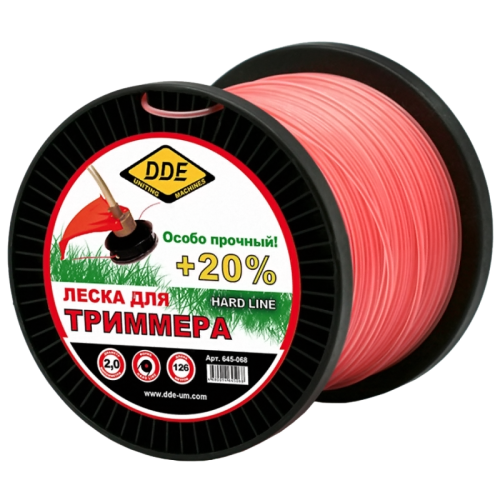 Корд триммерный DDE Hard Line, круглый, 2.4мм*126м