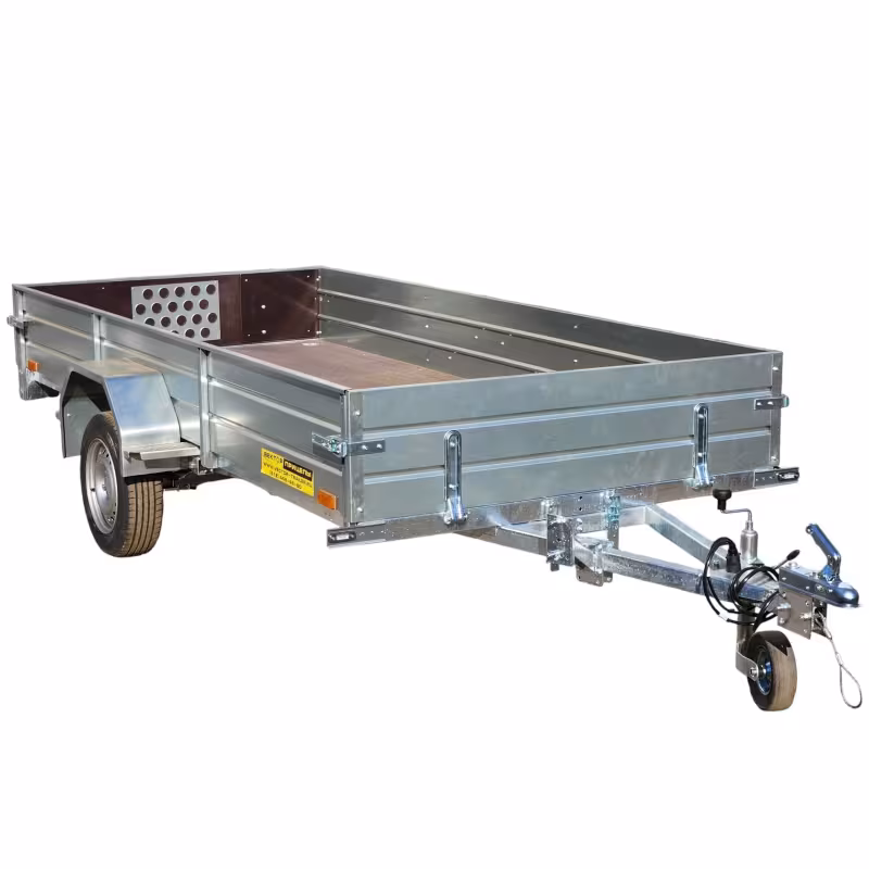 Прицеп бортовой одноосный Вектор ЛАВ 81012А с крышкой, высокий борт