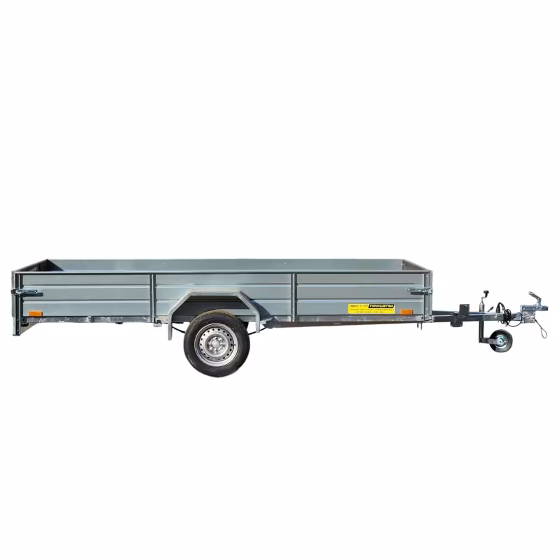 Прицеп бортовой одноосный Вектор ЛАВ 81012А с крышкой, высокий борт