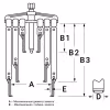Съемник подшипников двухлапый Licota ATB-1153, 40-165 мм