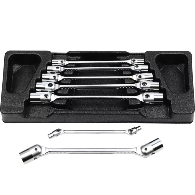 Набор ключей торцевых шарнирных Licota CK-384006, 6-19 мм, 7 предметов