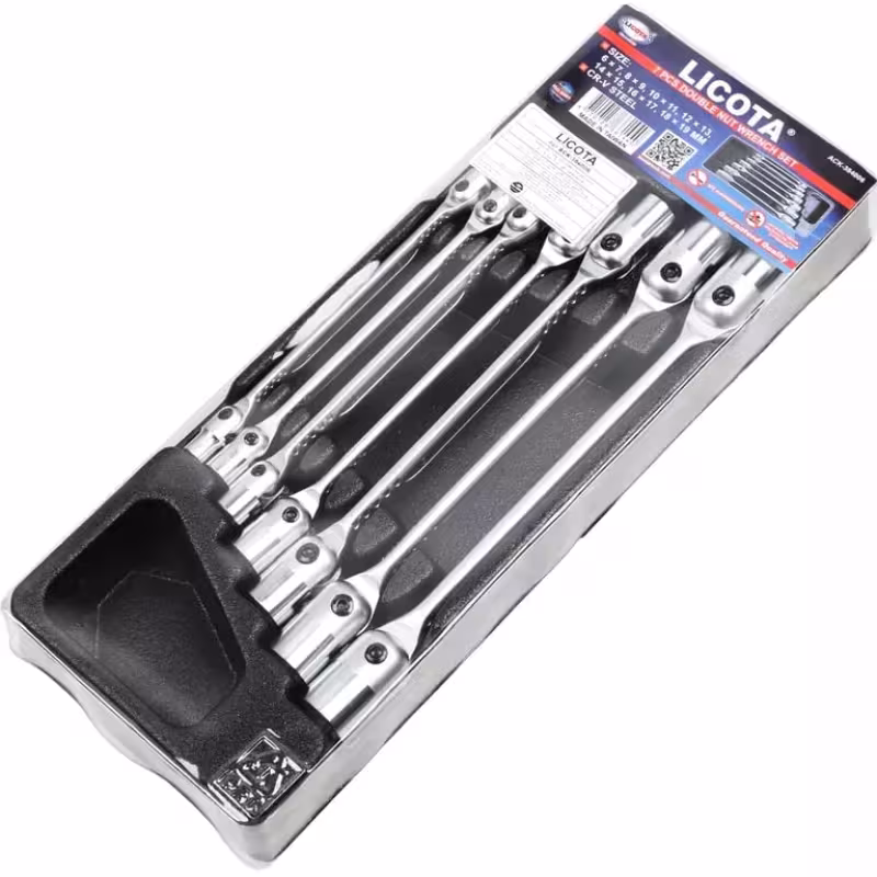Набор ключей торцевых шарнирных Licota CK-384006, 6-19 мм, 7 предметов
