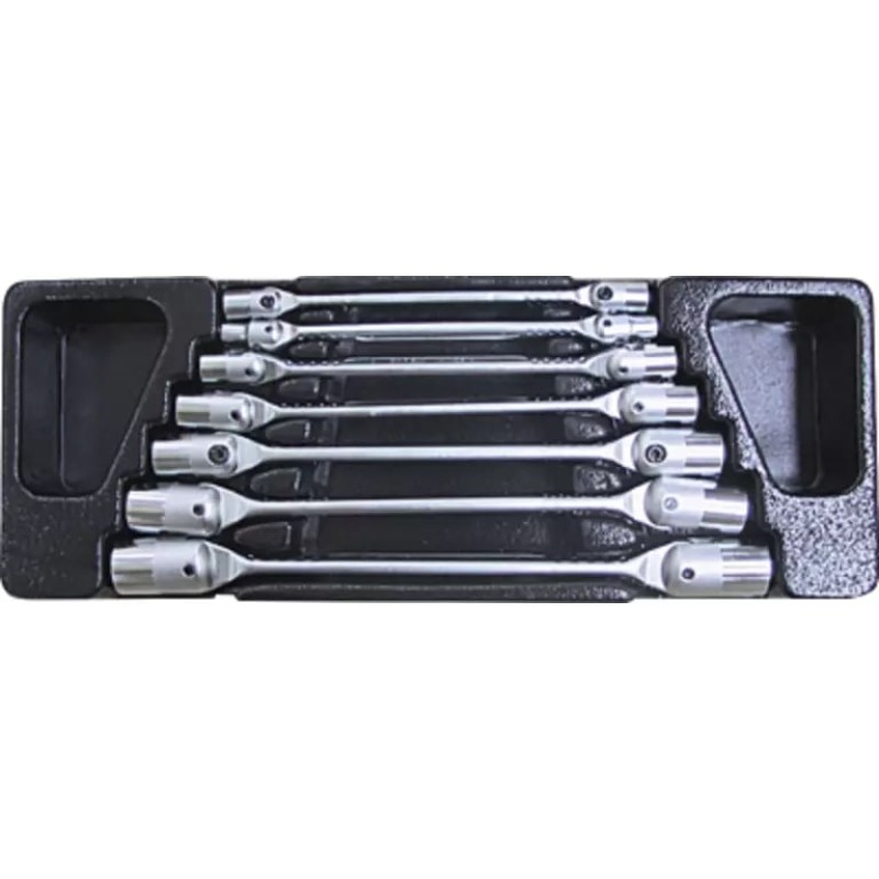 Набор ключей торцевых шарнирных Licota CK-384006, 6-19 мм, 7 предметов