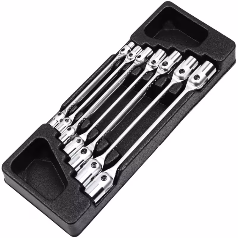 Набор ключей торцевых шарнирных Licota CK-384006, 6-19 мм, 7 предметов