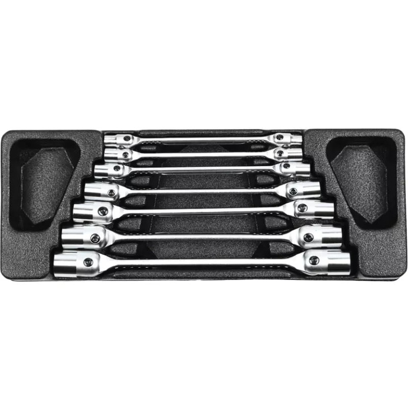 Набор ключей торцевых шарнирных Licota CK-384006, 6-19 мм, 7 предметов