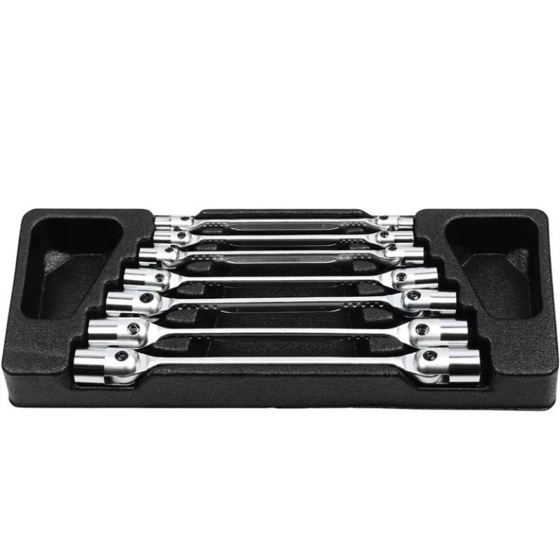 Набор ключей торцевых шарнирных Licota CK-384006, 6-19 мм, 7 предметов