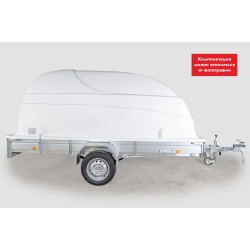 Прицеп бортовой одноосный Вектор ЛАВ 81012 с крышкой, высокий борт