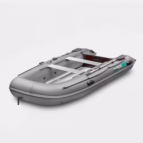 Надувная лодка ПВХ Gladiator Light B370AL, пайол алюминиевый, темно-серый