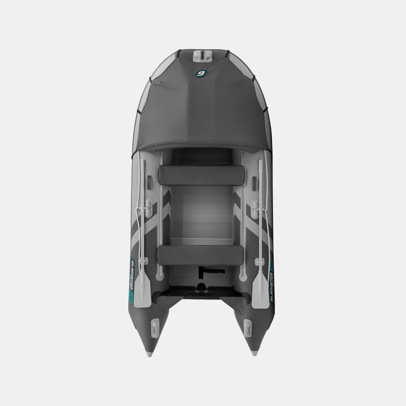 Надувная лодка ПВХ Gladiator C330AL, пайол алюминиевый, светло-серый/темно-серый