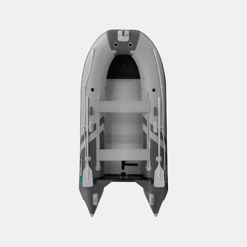 Надувная лодка ПВХ Gladiator C330AL, пайол алюминиевый, светло-серый/темно-серый