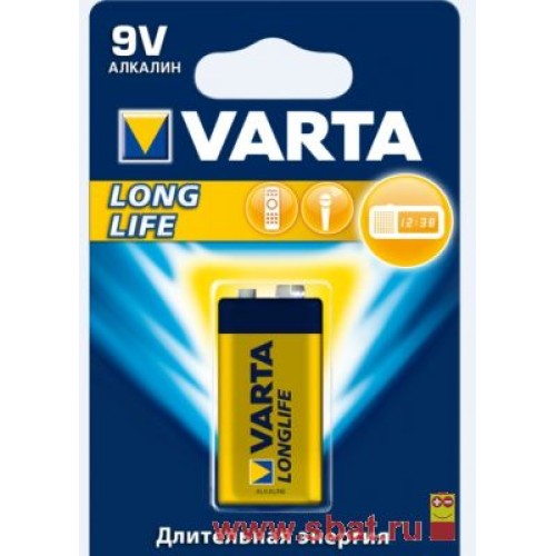 Батарейка VARTA Longlife Extra 6LR61/6F22 BL1