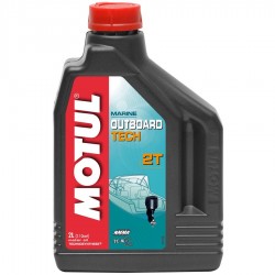 Масло моторное полусинтетическое для 2Т лодочных моторов Motul Outboard Tech, 2л 