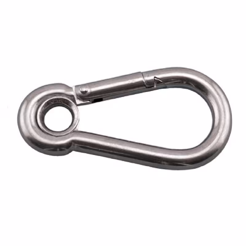 Карабин с фиксирующей проушиной и фиксирующей защёлкой