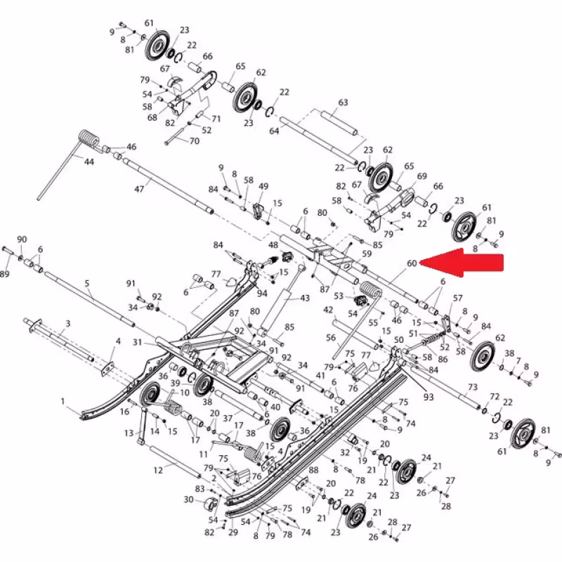 Ось ходовой части на снегоход Тайга С40200604-01