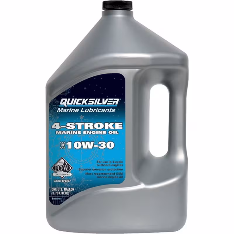 Масло моторное полусинтетическое для 4Т лодочных моторов Quicksilver Perfomance 10W30, 4л