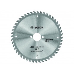 Диск пильный по дереву Bosch Optiline ECO 2608641790, 190х2,5х30 мм