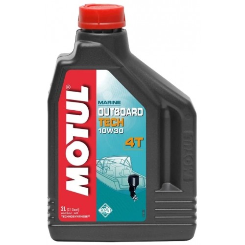 Масло моторное полусинтетическое для 4Т лодочных моторов Motul Outboard Tech 10W30 SJ/SG, 2л