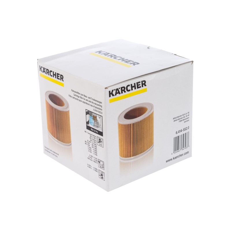 Фильтр патронный складчатый для пылесосов Karcher A, WD, MV, SE, NT