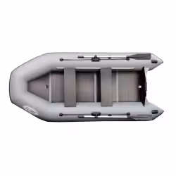 Надувная лодка ПВХ Flinc FT340K, пайол фанерный, серый