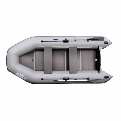 Надувная лодка ПВХ Flinc FT340K, пайол фанерный, серый