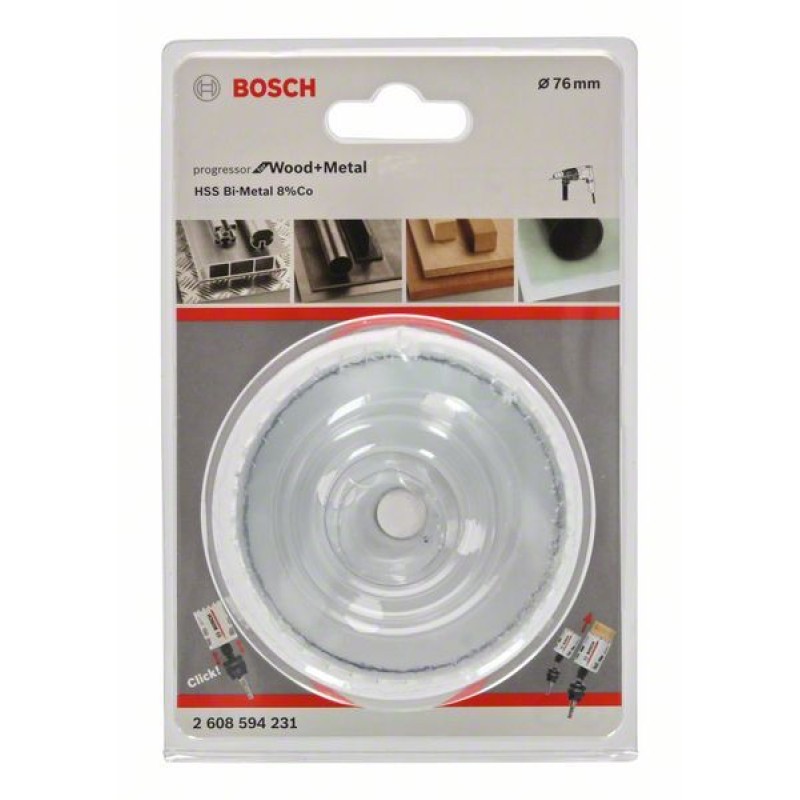 Коронка биметаллическая Bosch Progressor 2608584648, 76 мм