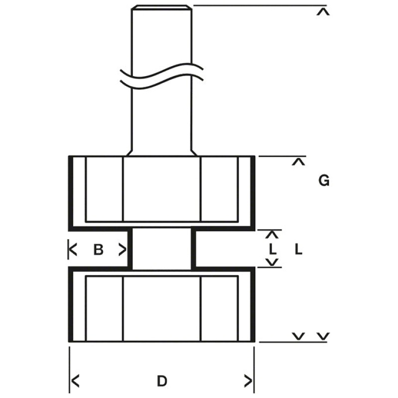 Фреза гребневая Bosch 2608628353, D=25 мм