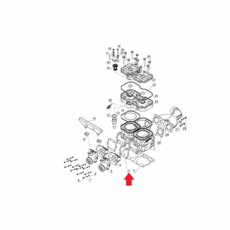 Прокладка лепесткового клапана на снегоход Тайга К20500016