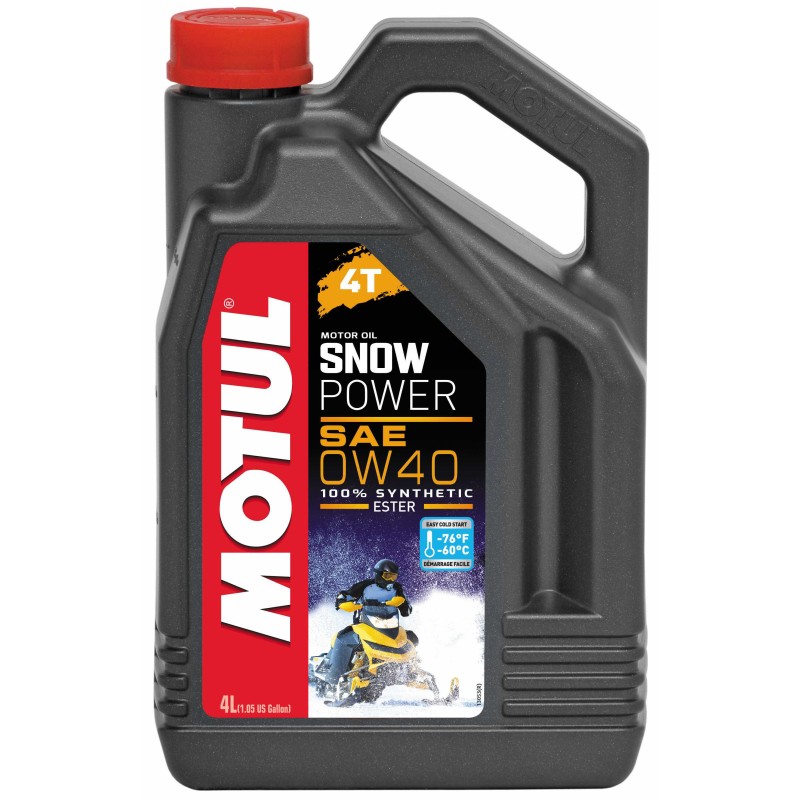 Масло моторное синтетическое для 4Т снегоходов Motul Snowpower 0W40, 4л