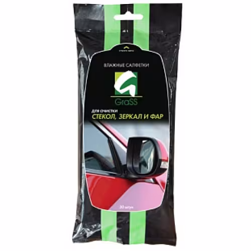 Влажные салфетки для очистки стекол, зеркал и фар