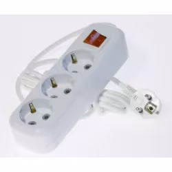 Удлинитель сетевой трехместный с выключателем и заземлением LUX У3-ЕВК-03 (16А, 250В, 3 м)