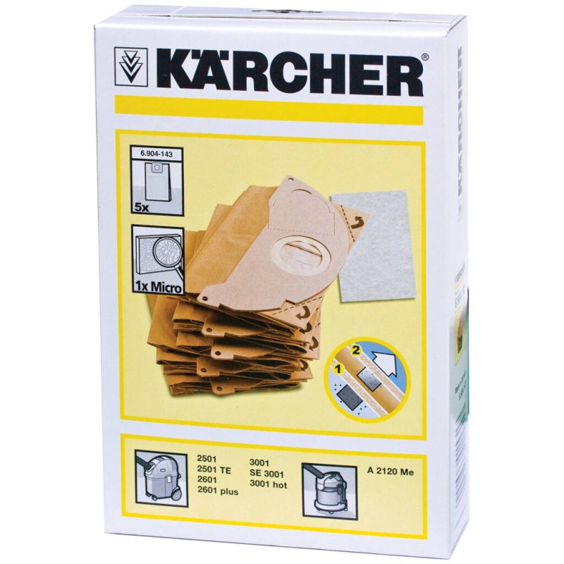 Мешки для пылесосов Karcher 6.904-143.0, 5 шт.