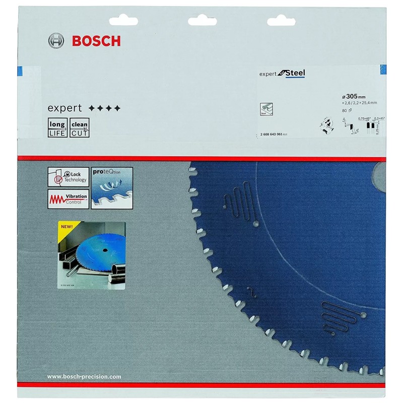 Диск пильный по металлу Bosch Expert for Steel 2608643061, 305х2,2/2,6x25,4 мм