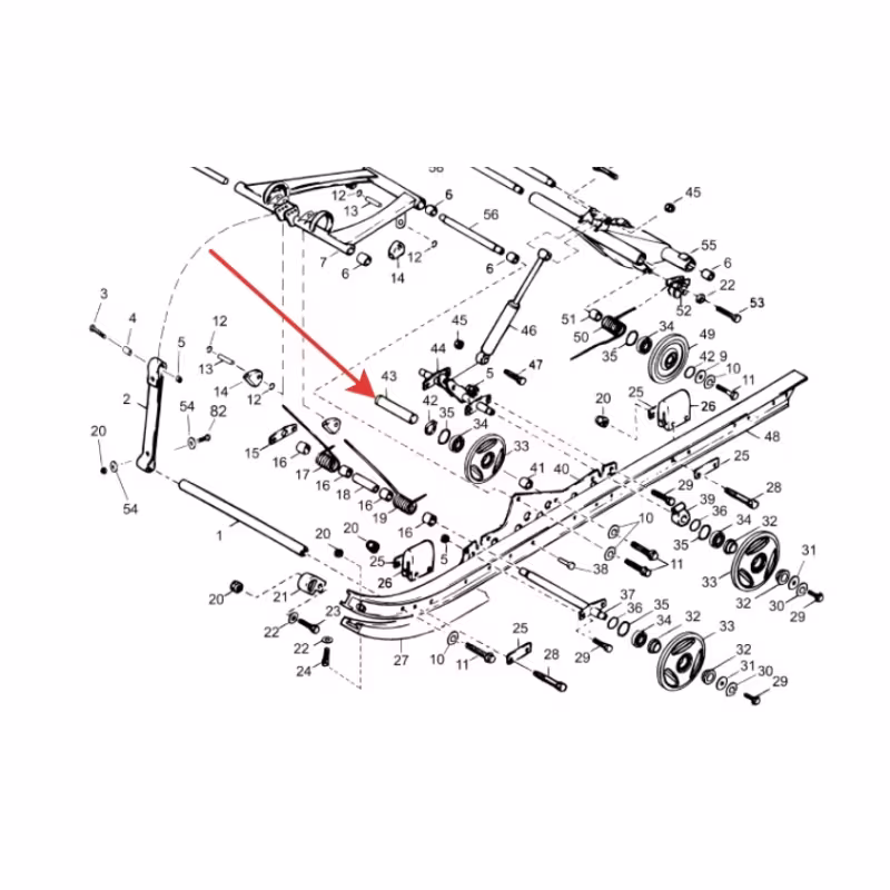 Ось катка на снегоход Тайга С40200512