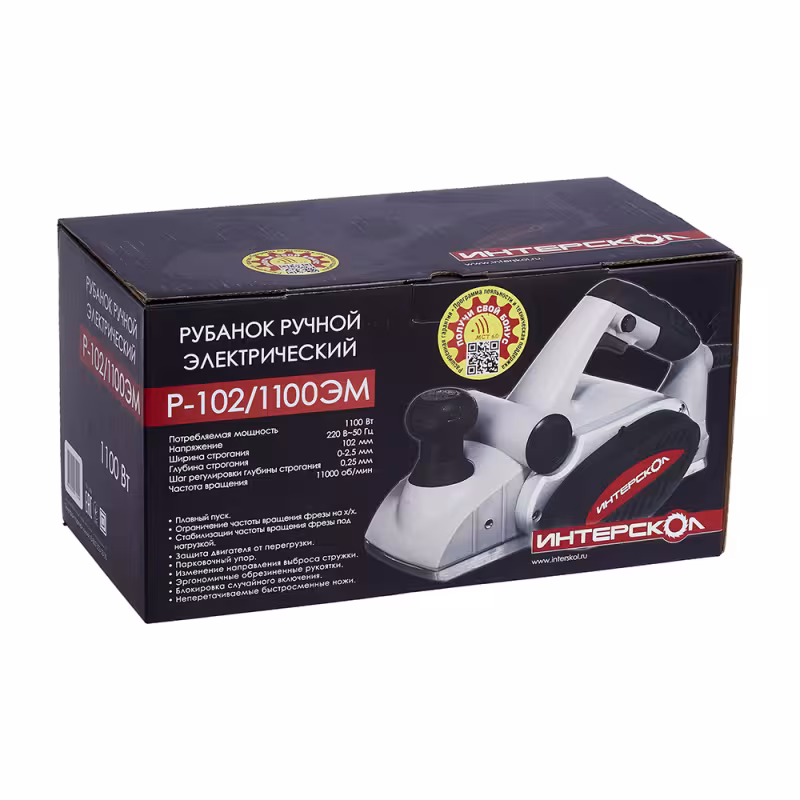 Рубанок сетевой Интерскол Р-102/1100ЭМ