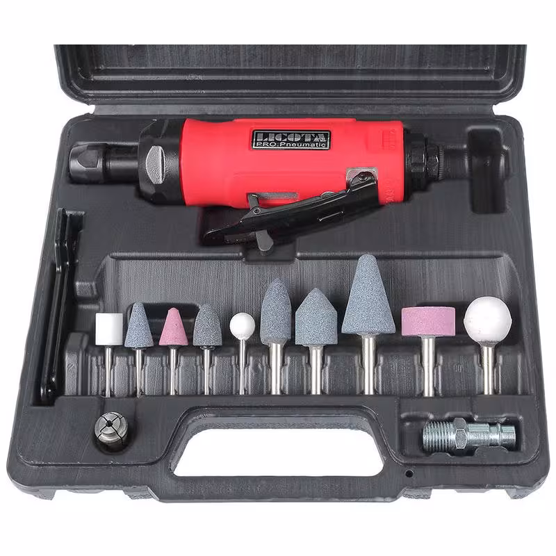 Пневмобормашина прямая с набором оснастки Licota PAG-10039K