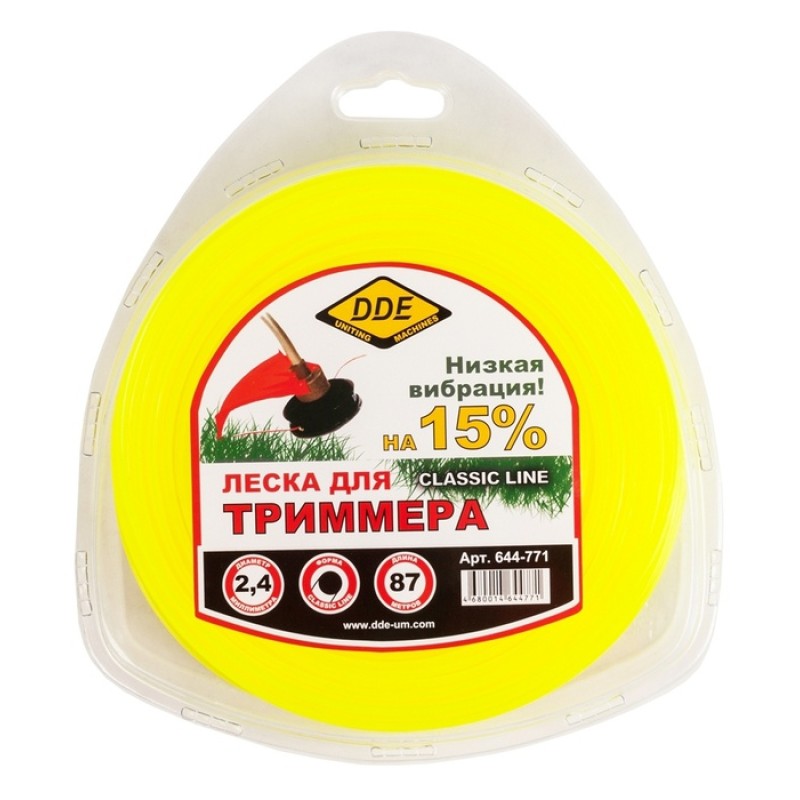 Корд триммерный DDE Classic Line, круглый, 1,3мм*15м