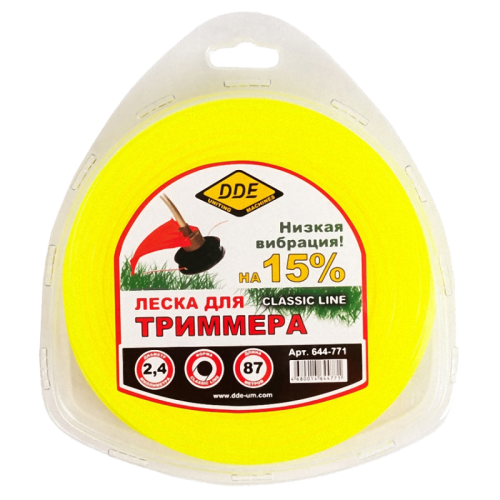 Корд триммерный DDE Classic Line, круглый, 2,4мм*87м