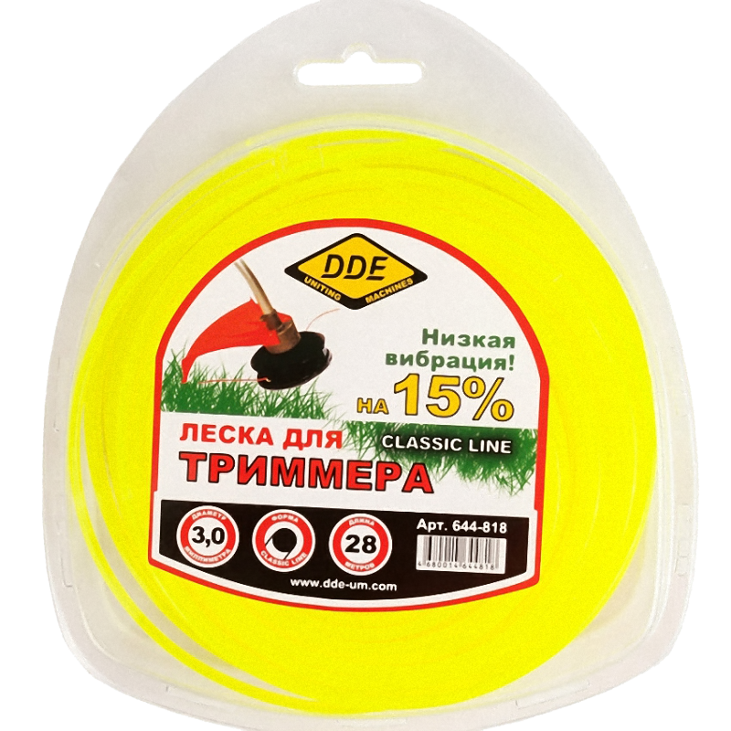 Корд триммерный DDE Classic Line, круглый, 3,0мм*28м