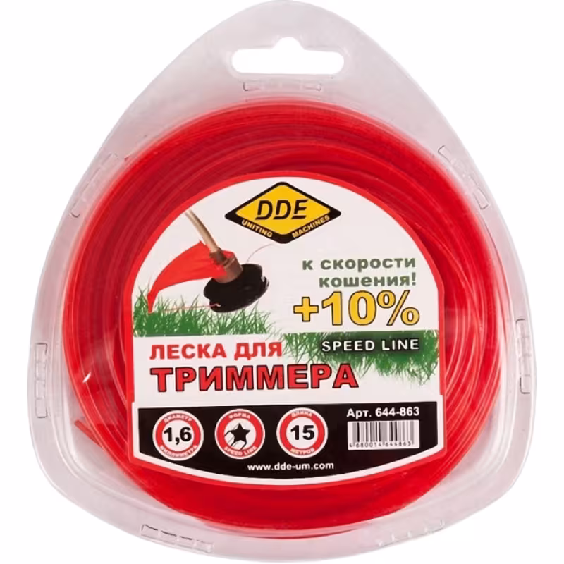 Корд триммерный DDE Speed Line, звезда, 1,6мм*15м