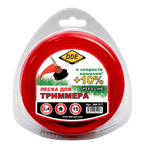 Корд триммерный DDE Speed Line, звезда, 2,4мм*15м