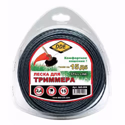 Корд триммерный DDE Still Line, квадрат витой, 2,4мм*15м